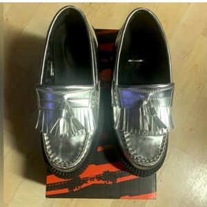 T.U.K Silver Creepers w/Tassels. Vegan!